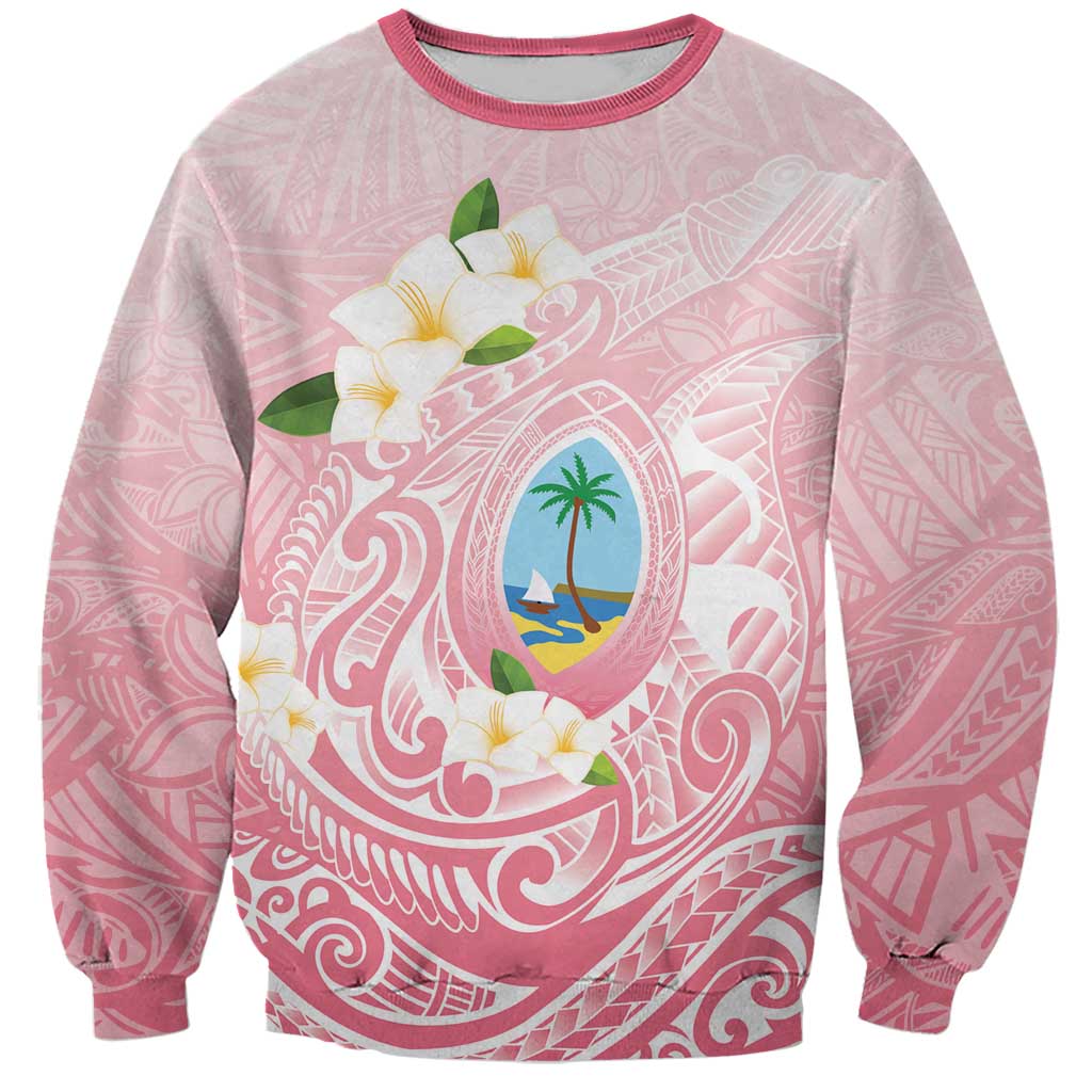 Guam Fishhook Mix Guasali Flowers Sweatshirt Dreaming Coral LT7 Unisex Pink - Polynesian Pride