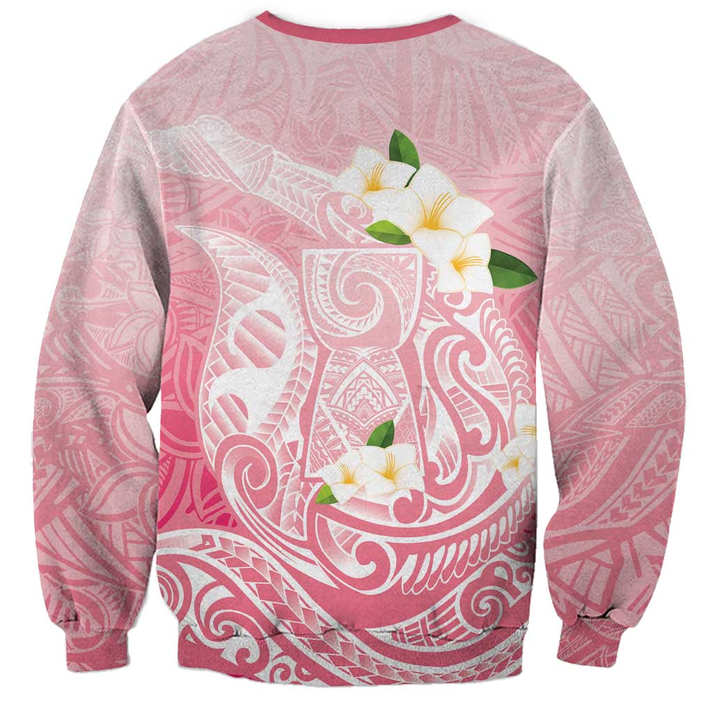 Guam Fishhook Mix Guasali Flowers Sweatshirt Dreaming Coral LT7 - Polynesian Pride