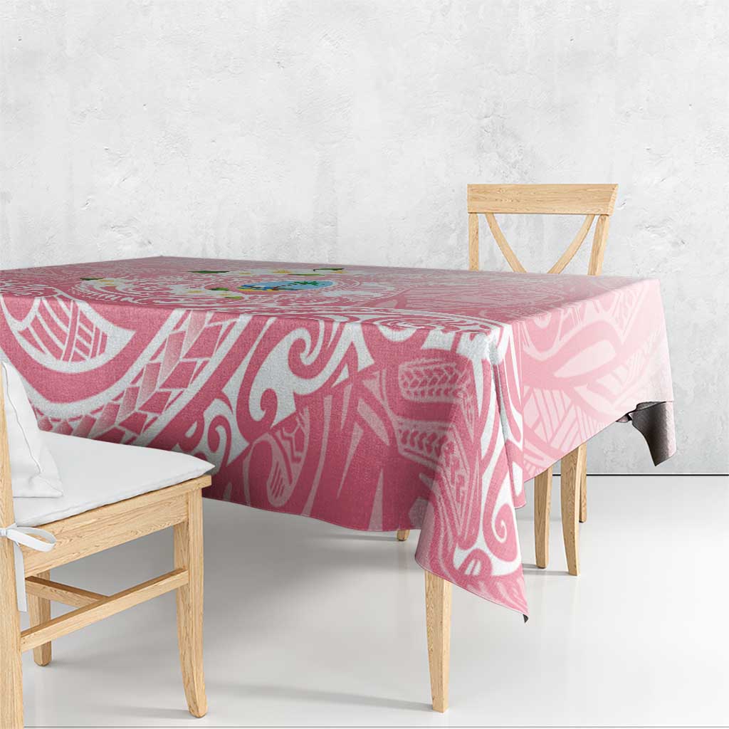 Guam Fishhook Mix Guasali Flowers Tablecloth Dreaming Coral LT7 - Polynesian Pride