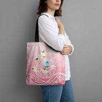 Guam Fishhook Mix Guasali Flowers Tote Bag Dreaming Coral LT7 - Polynesian Pride