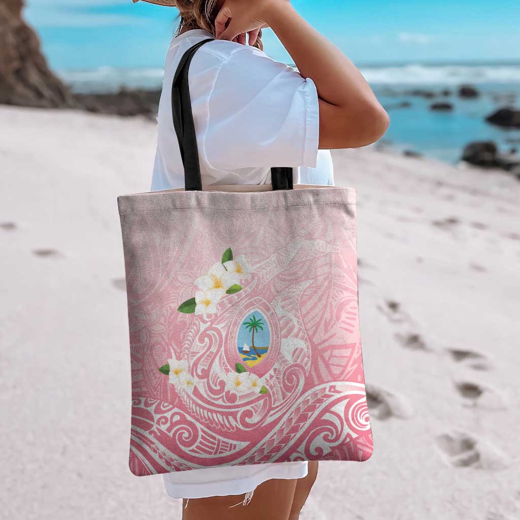Guam Fishhook Mix Guasali Flowers Tote Bag Dreaming Coral LT7 - Polynesian Pride