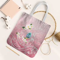 Guam Fishhook Mix Guasali Flowers Tote Bag Dreaming Coral LT7 White Strap One Size Pink - Polynesian Pride