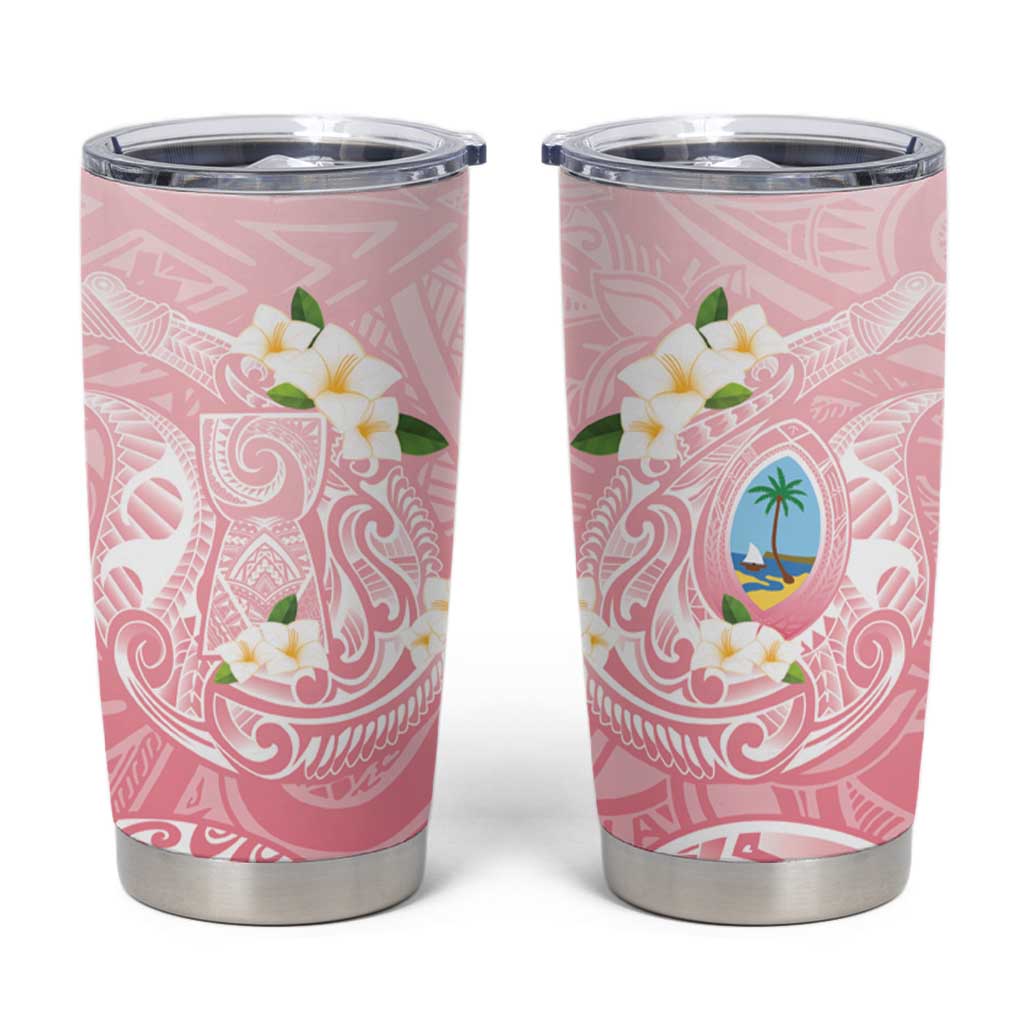Guam Fishhook Mix Guasali Flowers Tumbler Cup Dreaming Coral LT7 Pink - Polynesian Pride