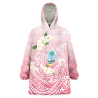 Guam Fishhook Mix Guasali Flowers Wearable Blanket Hoodie Dreaming Coral