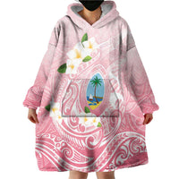 Guam Fishhook Mix Guasali Flowers Wearable Blanket Hoodie Dreaming Coral