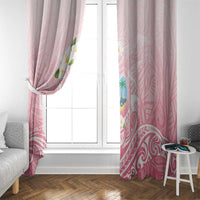 Guam Fishhook Mix Guasali Flowers Window Curtain Dreaming Coral