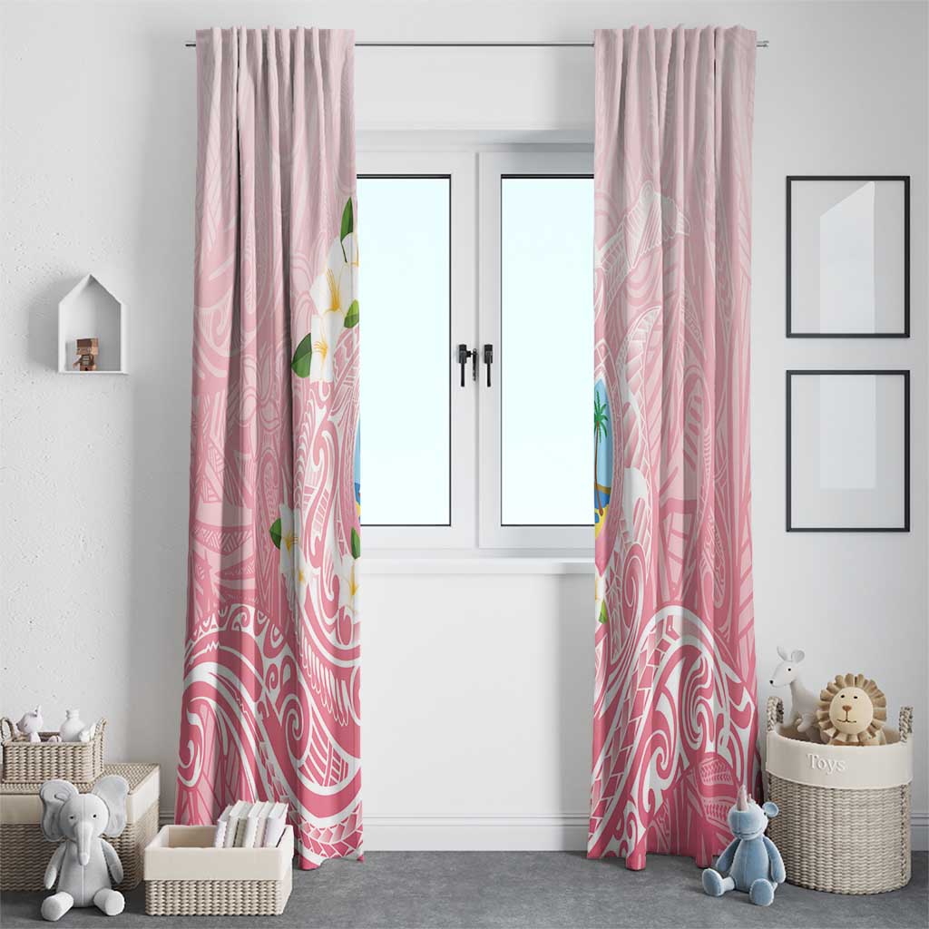 Guam Fishhook Mix Guasali Flowers Window Curtain Dreaming Coral