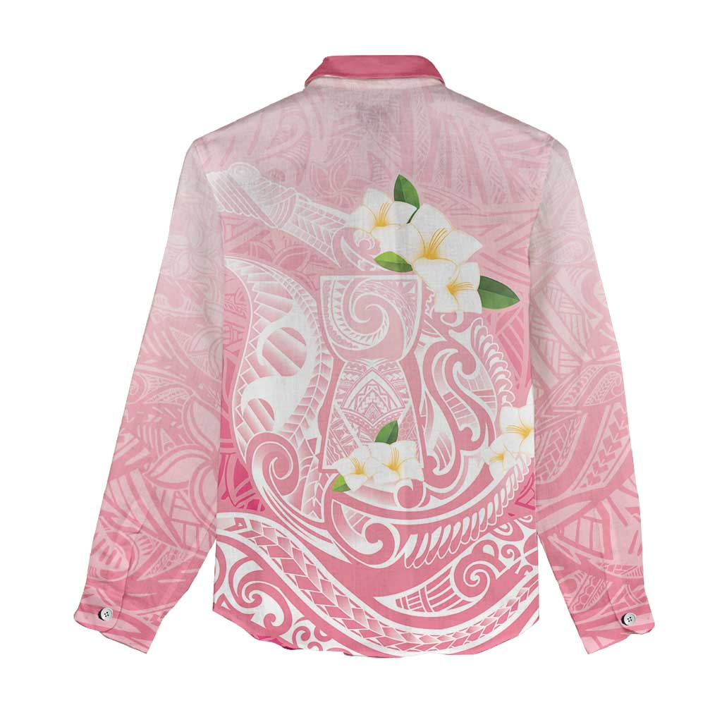 Guam Fishhook Mix Guasali Flowers Women Casual Shirt Dreaming Coral LT7 - Polynesian Pride