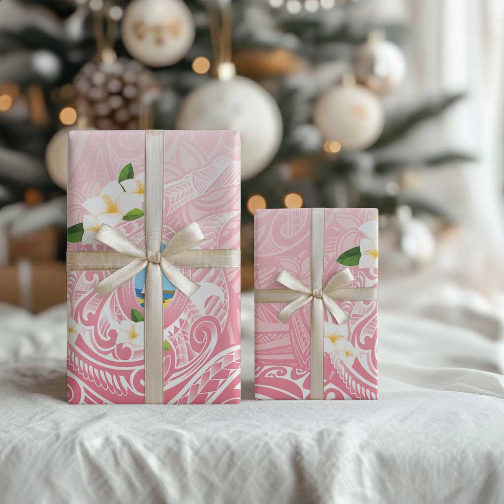 Guam Fishhook Mix Guasali Flowers Wrapping Paper Dreaming Coral LT7 - Polynesian Pride