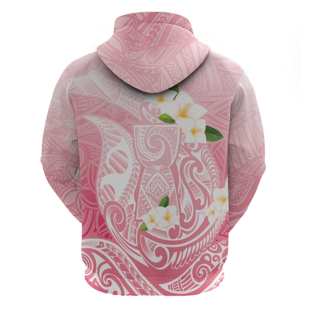 Guam Fishhook Mix Guasali Flowers Zip Hoodie Dreaming Coral LT7 - Polynesian Pride
