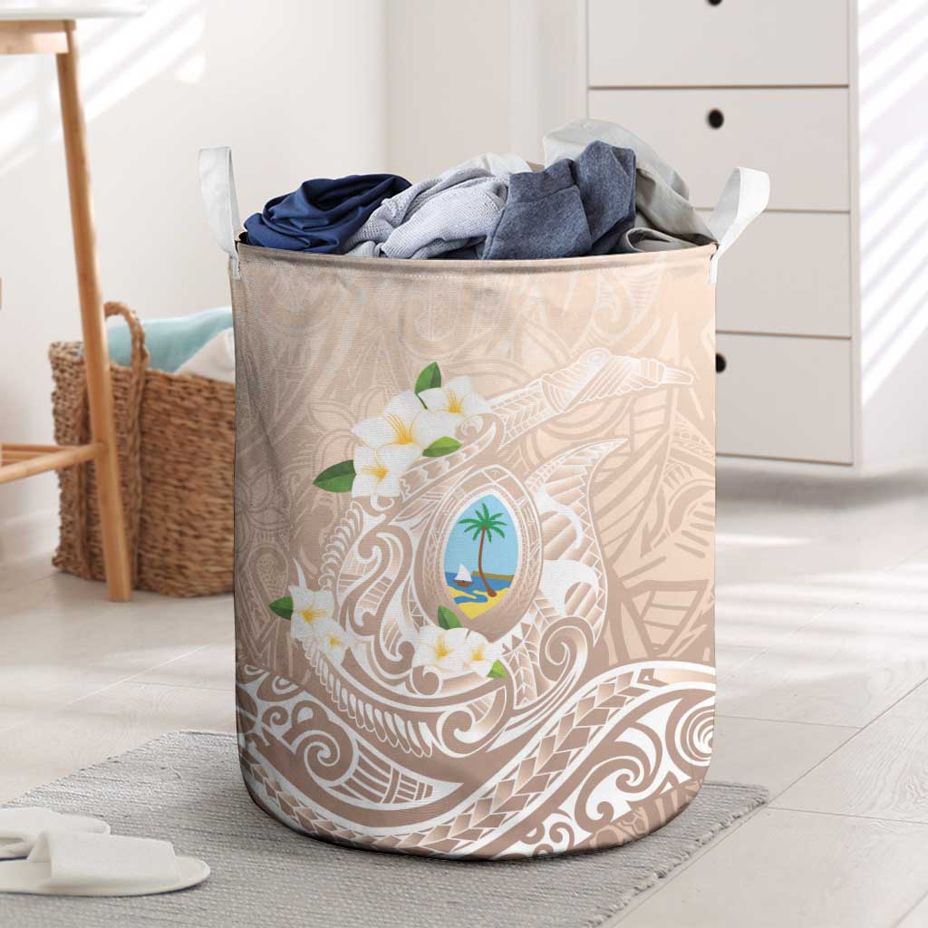 Guam Fishhook Mix Guasali Flowers Laundry Basket Dreaming Hazel LT7 Beige - Polynesian Pride