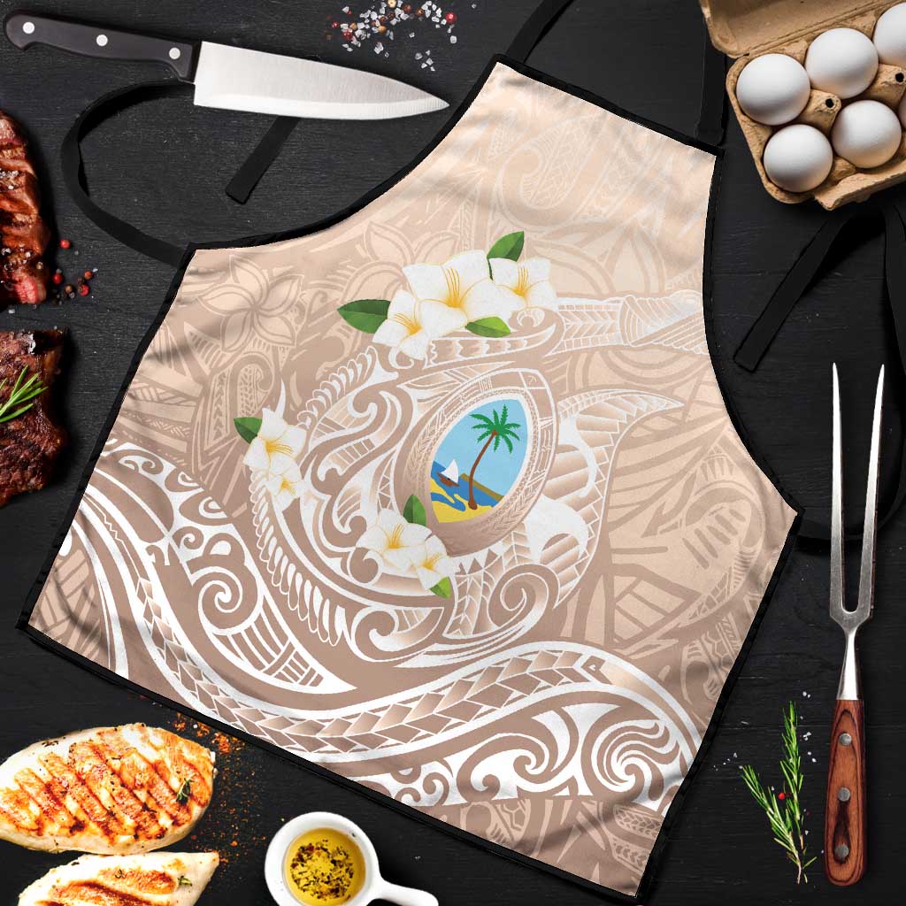 Guam Fishhook Mix Guasali Flowers Apron Dreaming Hazel LT7 Beige - Polynesian Pride