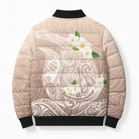 Guam Fishhook Mix Guasali Flowers Bomber Puffer Jacket Dreaming Hazel LT7 - Polynesian Pride