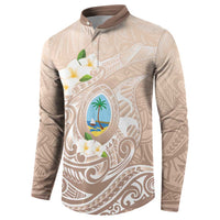 Guam Fishhook Mix Guasali Flowers Button Sweatshirt Dreaming Hazel LT7 - Polynesian Pride