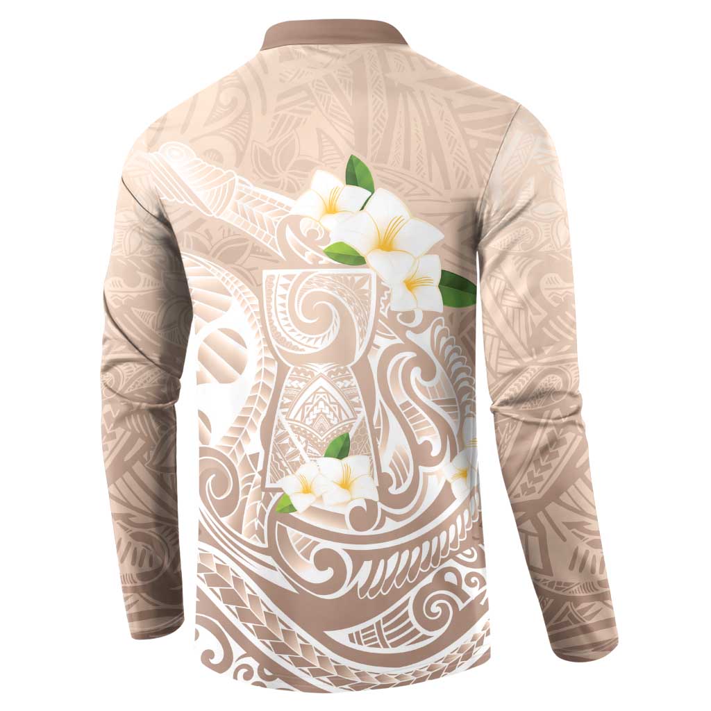 Guam Fishhook Mix Guasali Flowers Button Sweatshirt Dreaming Hazel LT7 - Polynesian Pride
