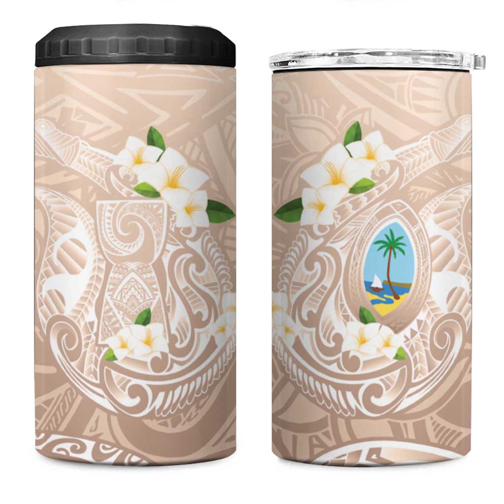 Guam Fishhook Mix Guasali Flowers 4 in 1 Can Cooler Tumbler Dreaming Hazel LT7 One Size: 16 oz Beige - Polynesian Pride