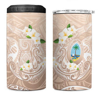 Guam Fishhook Mix Guasali Flowers 4 in 1 Can Cooler Tumbler Dreaming Hazel LT7 One Size: 16 oz Beige - Polynesian Pride