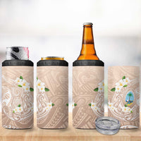 Guam Fishhook Mix Guasali Flowers 4 in 1 Can Cooler Tumbler Dreaming Hazel LT7 - Polynesian Pride