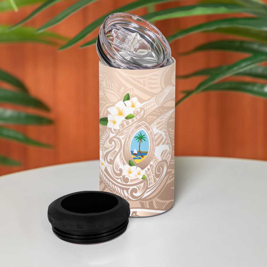 Guam Fishhook Mix Guasali Flowers 4 in 1 Can Cooler Tumbler Dreaming Hazel LT7 - Polynesian Pride