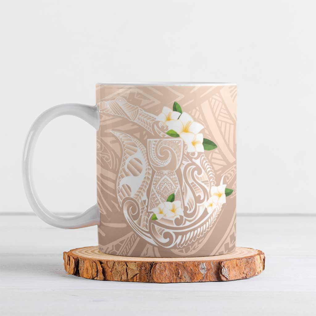 Guam Fishhook Mix Guasali Flowers Ceramic Mug Dreaming Hazel LT7 Beige - Polynesian Pride
