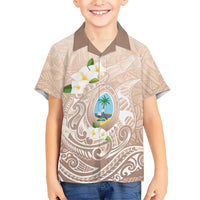Guam Fishhook Mix Guasali Flowers Family Matching Off The Shoulder Long Sleeve Dress and Hawaiian Shirt Dreaming Hazel