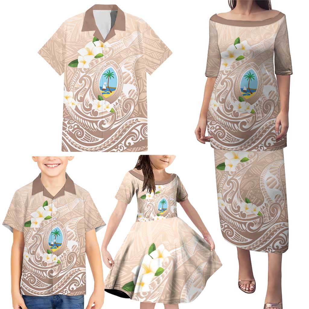 Guam Fishhook Mix Guasali Flowers Family Matching Puletasi and Hawaiian Shirt Dreaming Hazel LT7 - Polynesian Pride