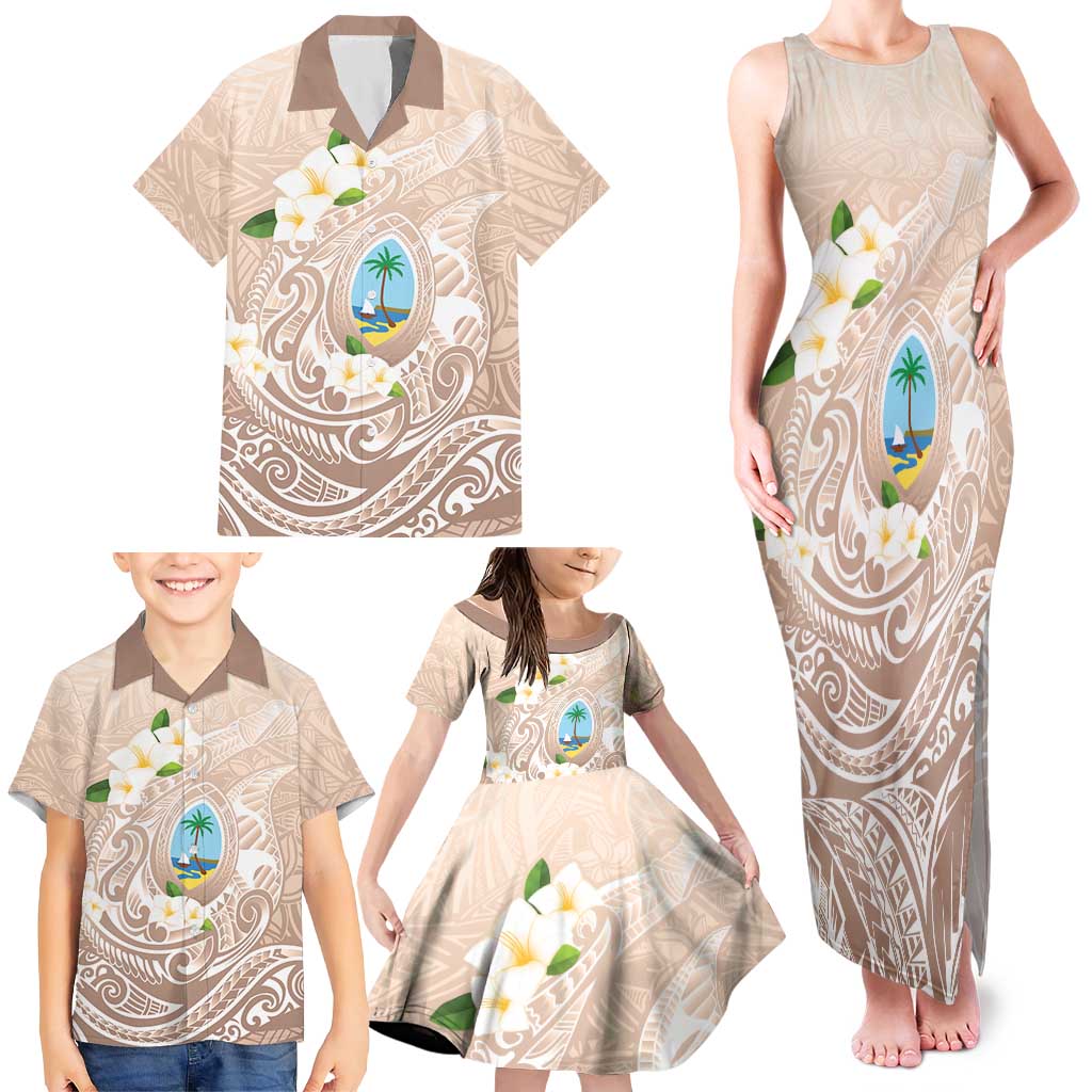 Guam Fishhook Mix Guasali Flowers Family Matching Tank Maxi Dress and Hawaiian Shirt Dreaming Hazel LT7 - Polynesian Pride