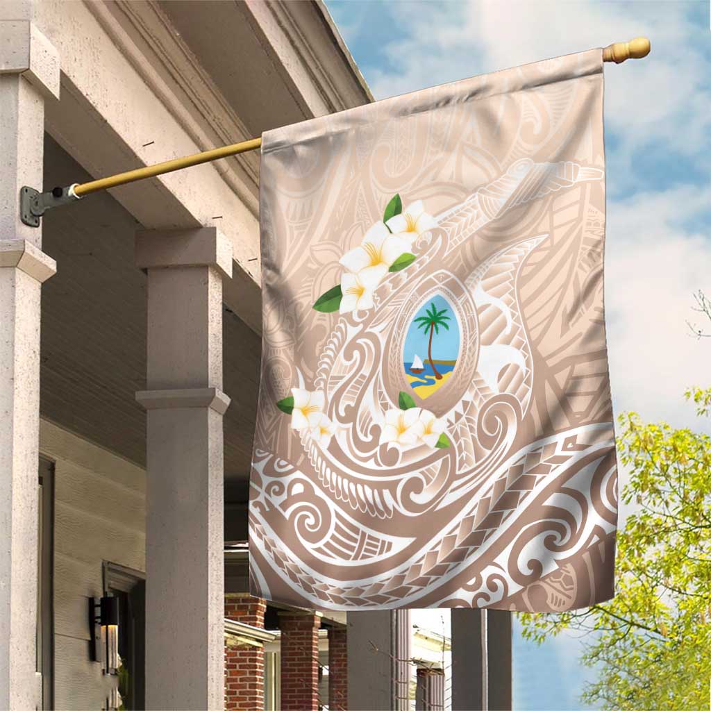 Guam Fishhook Mix Guasali Flowers Garden Flag Dreaming Hazel LT7 House Flag Beige - Polynesian Pride