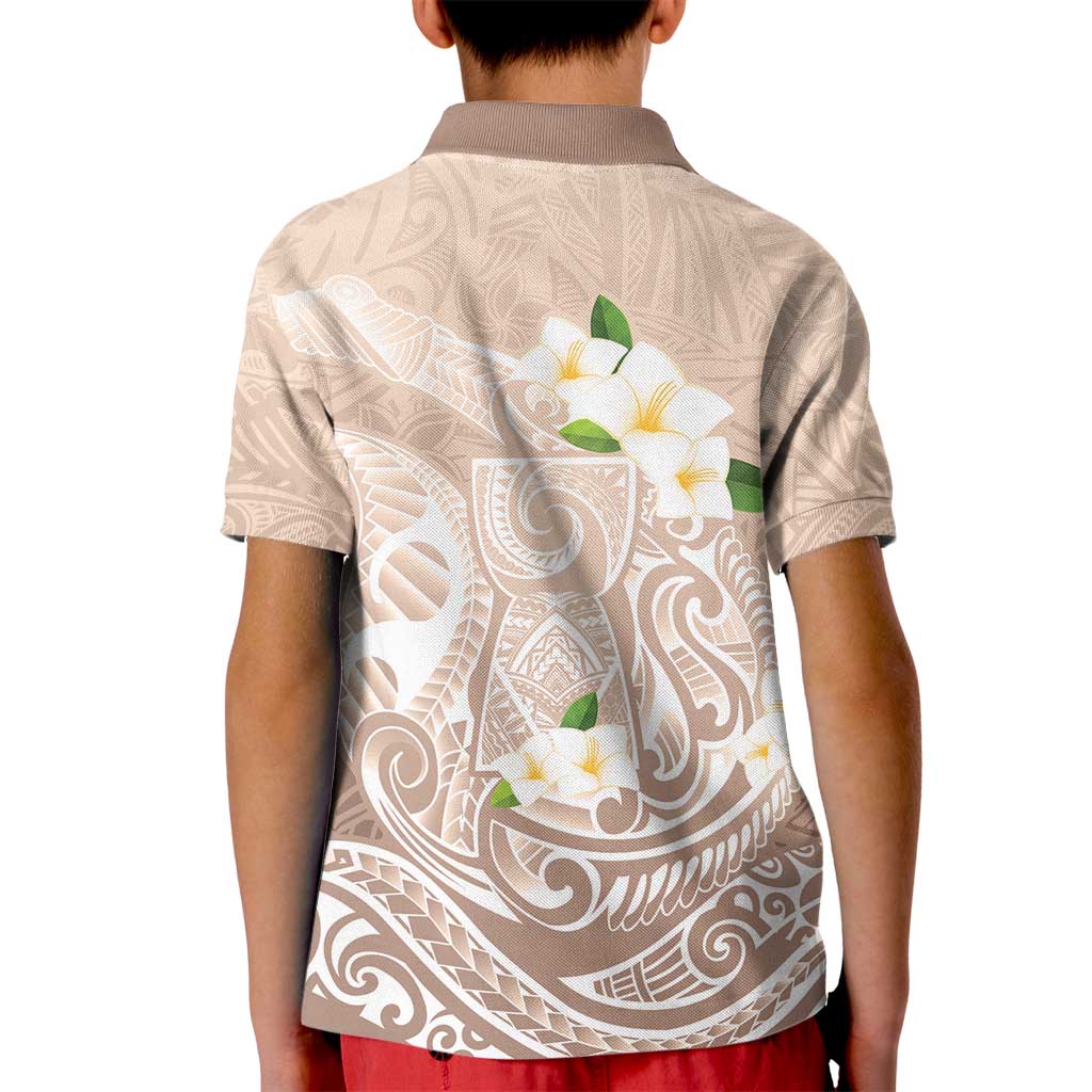 Guam Fishhook Mix Guasali Flowers Kid Polo Shirt Dreaming Hazel LT7 - Polynesian Pride