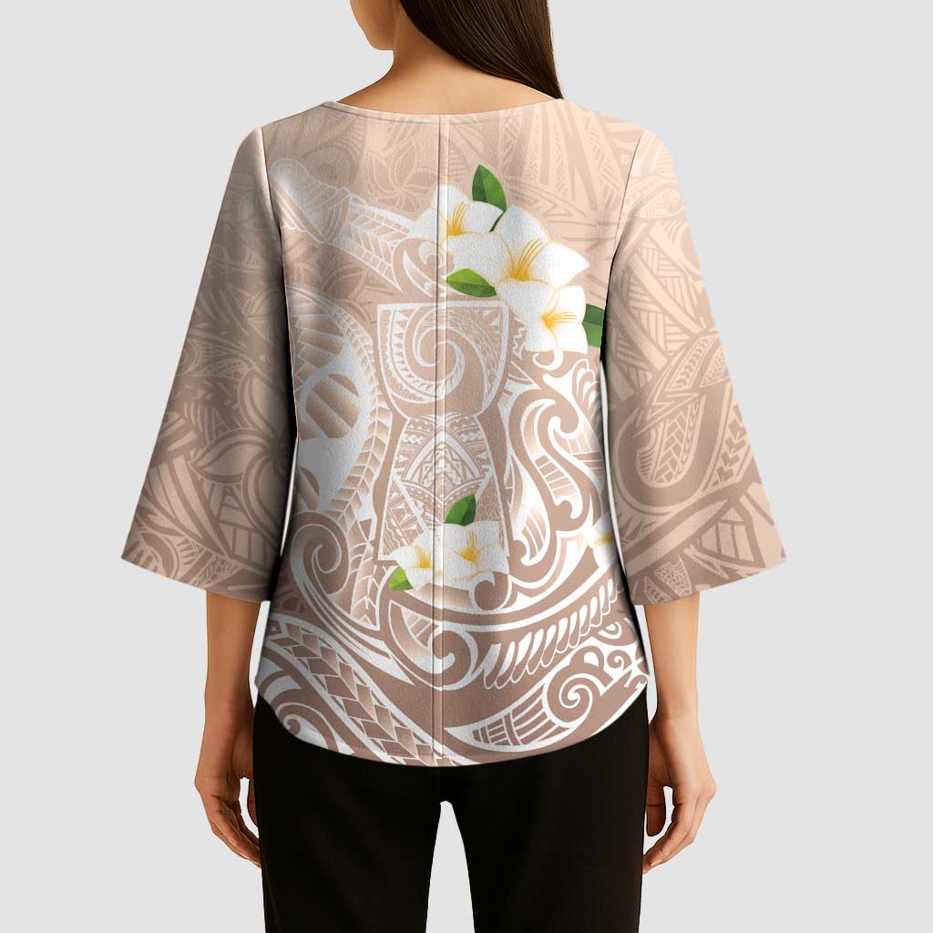 Guam Fishhook Mix Guasali Flowers Kimono Sleeve Blouse Dreaming Hazel LT7 - Polynesian Pride