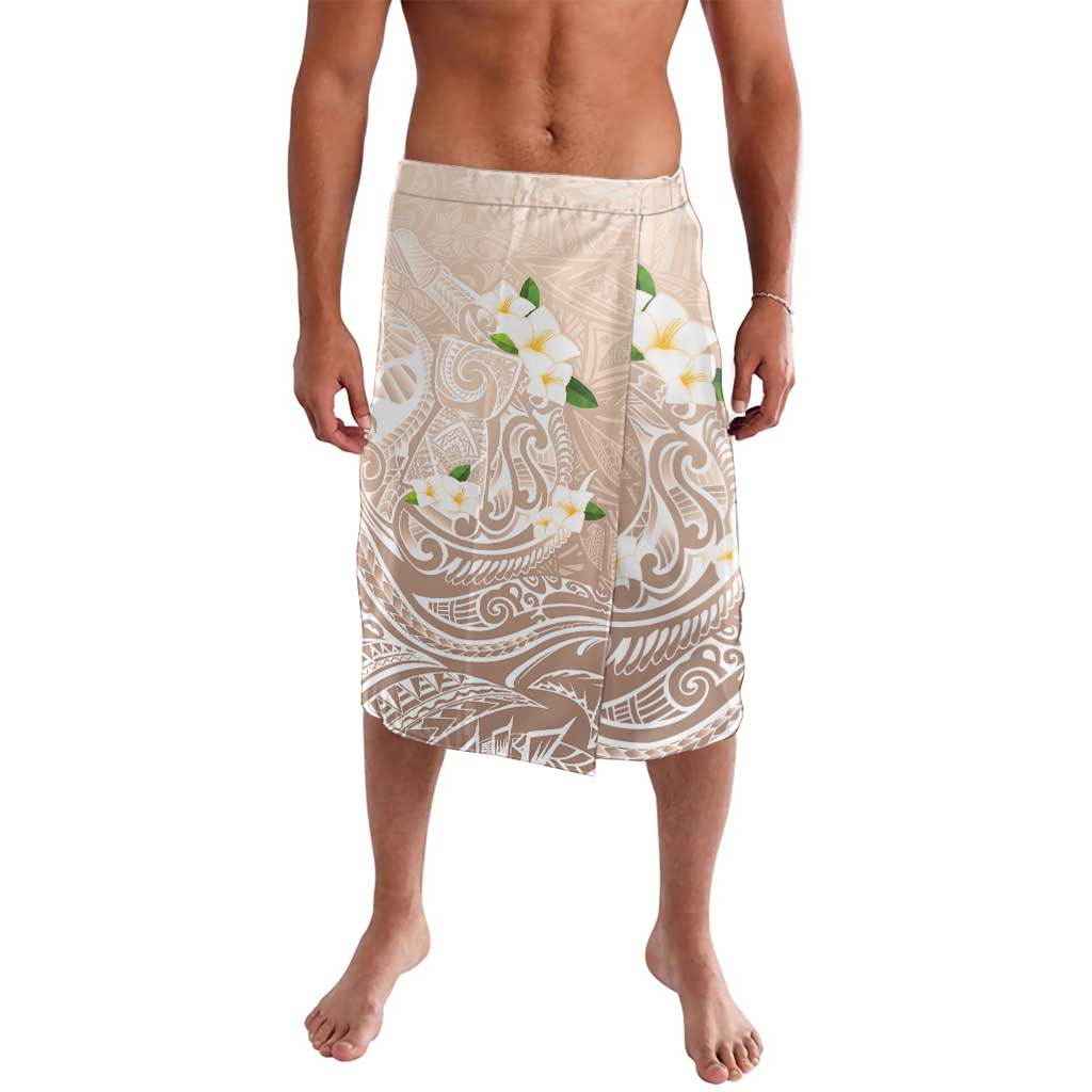 Guam Fishhook Mix Guasali Flowers Lavalava Dreaming Hazel LT7 Beige - Polynesian Pride