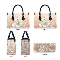 Guam Fishhook Mix Guasali Flowers Leather Bag Dreaming Hazel LT7 - Polynesian Pride