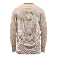 Guam Fishhook Mix Guasali Flowers Long Sleeve Shirt Dreaming Hazel LT7 - Polynesian Pride