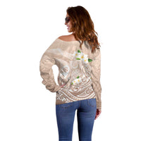 Guam Fishhook Mix Guasali Flowers Off Shoulder Sweater Dreaming Hazel