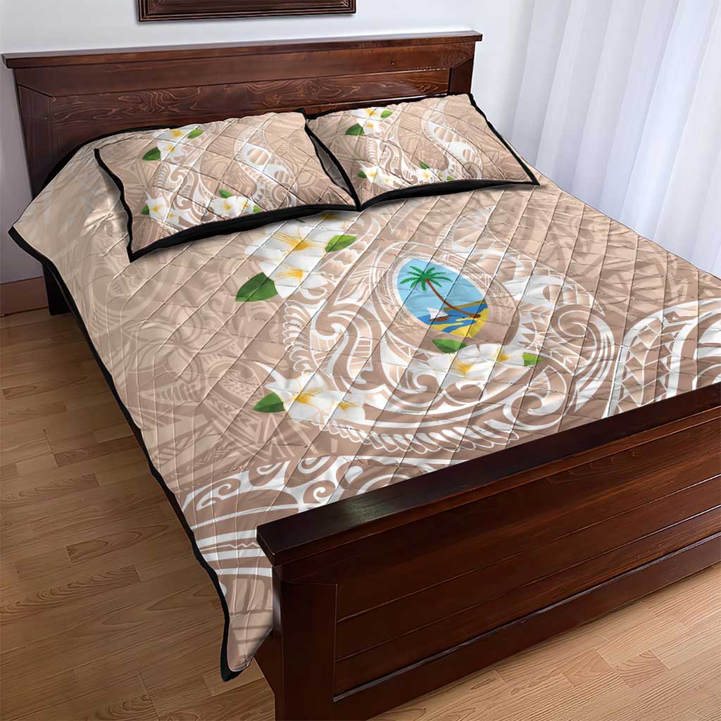 Guam Fishhook Mix Guasali Flowers Quilt Bed Set Dreaming Hazel LT7 - Polynesian Pride