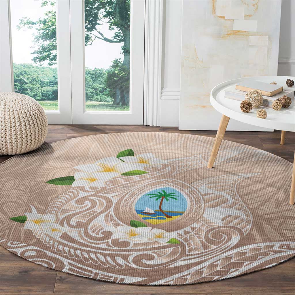 Guam Fishhook Mix Guasali Flowers Round Carpet Dreaming Hazel LT7 - Polynesian Pride