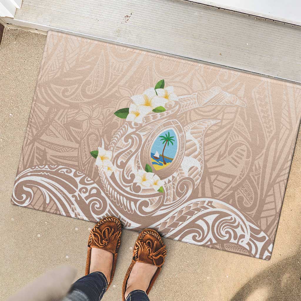 Guam Fishhook Mix Guasali Flowers Rubber Doormat Dreaming Hazel LT7 - Polynesian Pride