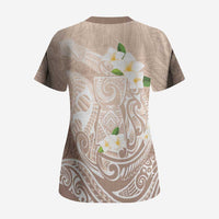 Guam Fishhook Mix Guasali Flowers Scrub Top Dreaming Hazel LT7 - Polynesian Pride