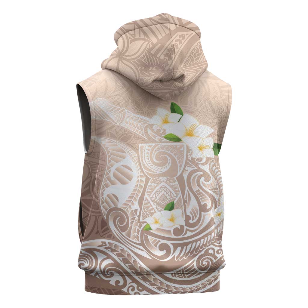 Guam Fishhook Mix Guasali Flowers Sleeveless Hoodie Dreaming Hazel LT7 - Polynesian Pride