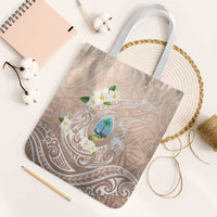 Guam Fishhook Mix Guasali Flowers Tote Bag Dreaming Hazel LT7 White Strap One Size Beige - Polynesian Pride