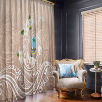 Guam Fishhook Mix Guasali Flowers Window Curtain Dreaming Hazel LT7 - Polynesian Pride