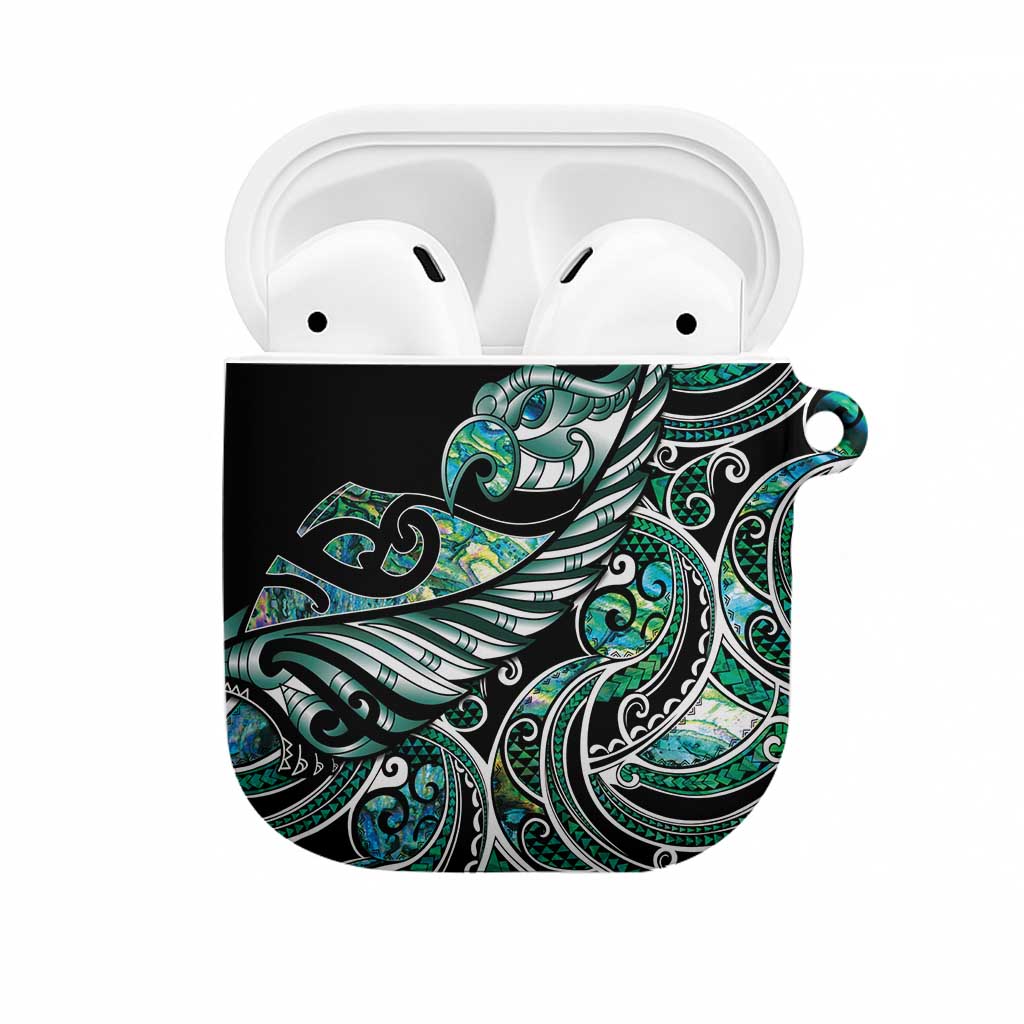 Maori Matariki - Manaia AirPods Case Emerald Paua Shell LT7 Green - Polynesian Pride