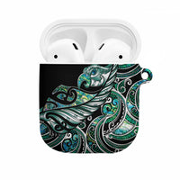 Maori Matariki - Manaia AirPods Case Emerald Paua Shell LT7 Green - Polynesian Pride