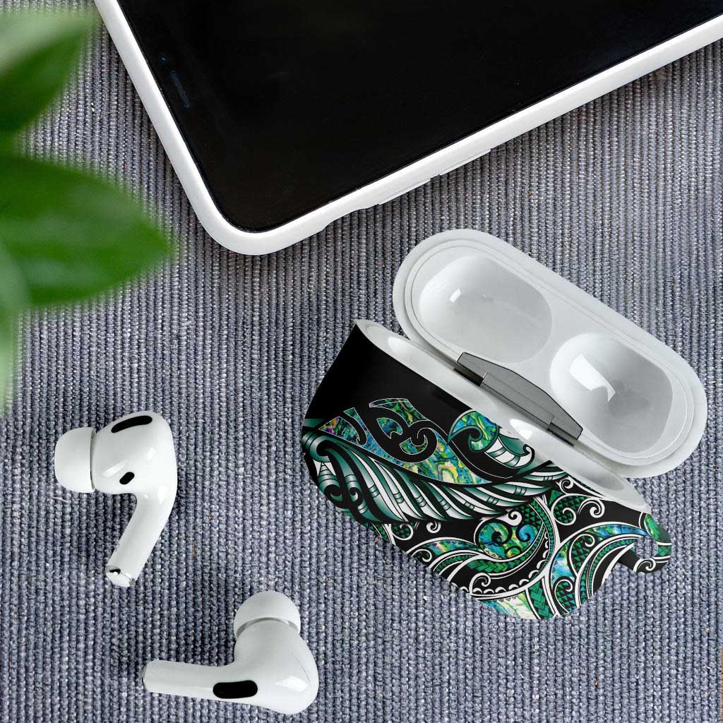 Maori Matariki - Manaia AirPods Case Emerald Paua Shell LT7 - Polynesian Pride