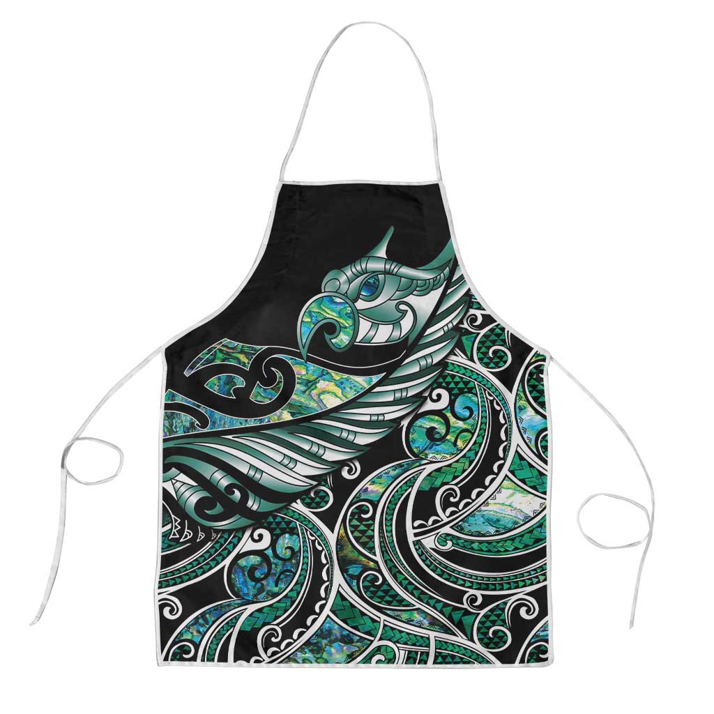 Maori Matariki - Manaia Apron Emerald Paua Shell LT7 Green - Polynesian Pride