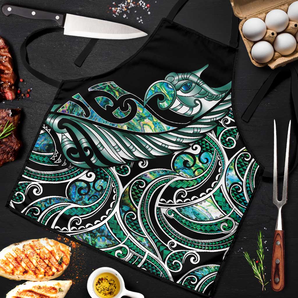 Maori Matariki - Manaia Apron Emerald Paua Shell LT7 Green - Polynesian Pride