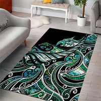 Maori Matariki - Manaia Area Rug Emerald Paua Shell LT7 - Polynesian Pride