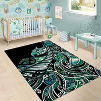 Maori Matariki - Manaia Area Rug Emerald Paua Shell LT7 - Polynesian Pride