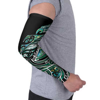 Maori Matariki - Manaia Arm Sleeves Emerald Paua Shell LT7 - Polynesian Pride