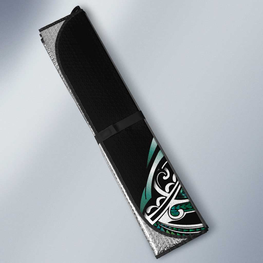 Maori Matariki - Manaia Auto Sun Shade Emerald Paua Shell LT7 - Polynesian Pride